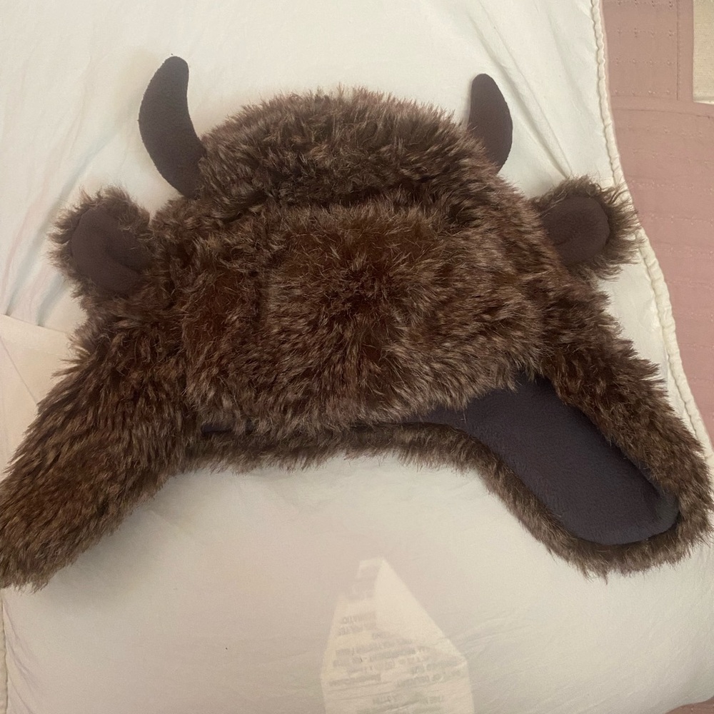 GAP Brown Faux Fur Hat for kids